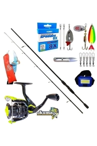 Okuma Fın Chaser 4000 270cm 20-40gr Remixon Double Black Turna Spin Olta Takımı Seti